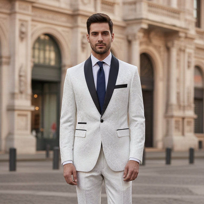 Men's Slim Fit Jacquard Blazer
