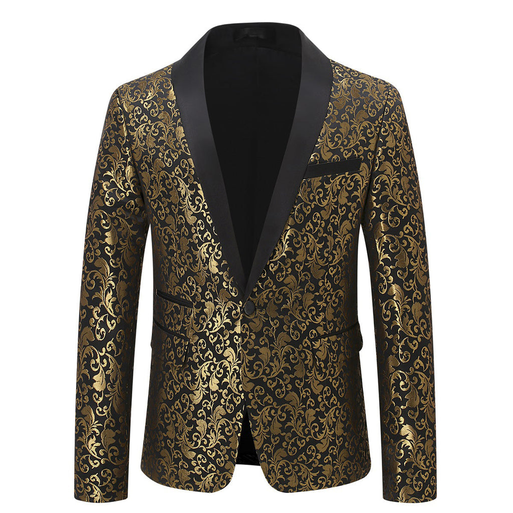 Men's Slim Fit Jacquard Blazer