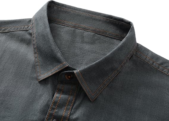 Men's Long Sleeve Cotton Denim Shirt