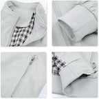 Men's Bomber Jacket with Stand-Up Collar