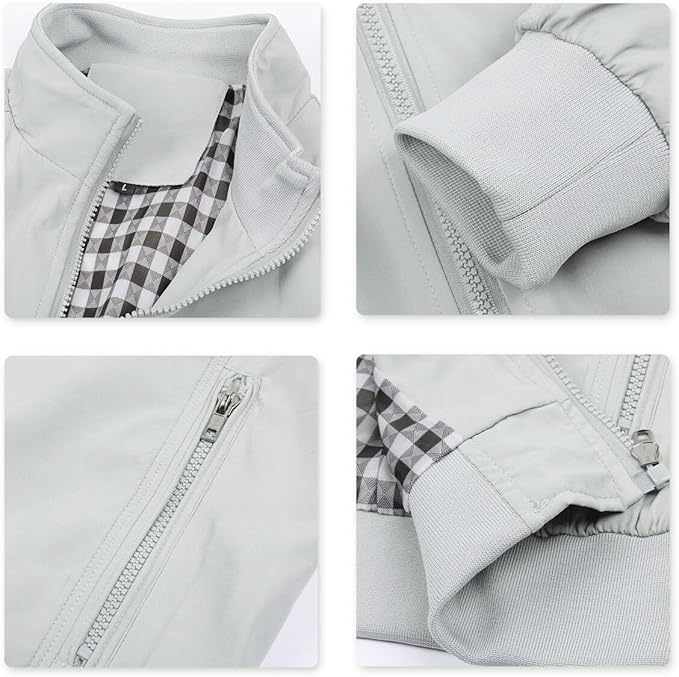 Men's Bomber Jacket with Stand-Up Collar