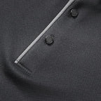 Men's Long Sleeve Polo Shirt with Contrast Collar