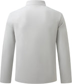 Men's Long Sleeve Quarter-Zip Polo Shirt