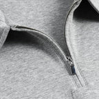 Men's Short Sleeve Polo Shirt with Zip Collar
