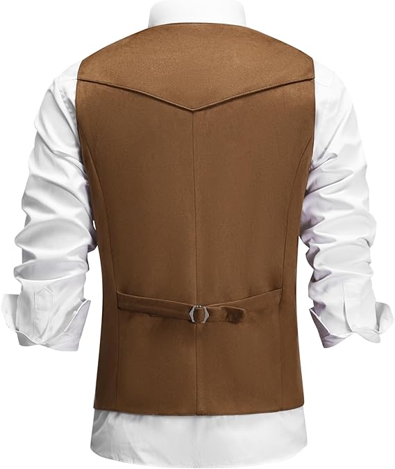 Men's Faux Suede Sleeveless Vest