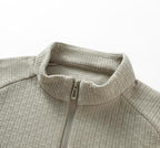 Men's Long Sleeve Quarter-Zip Polo Shirt