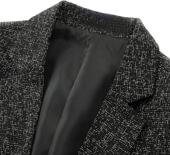Allthemen Men's Jacket Sporty Cotton Blazer Slim Fit Modern Jacket Casual Suit Jacket for Men