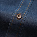 Men's Long Sleeve Denim Shirt – Slim Fit Cotton Casual Button-Down