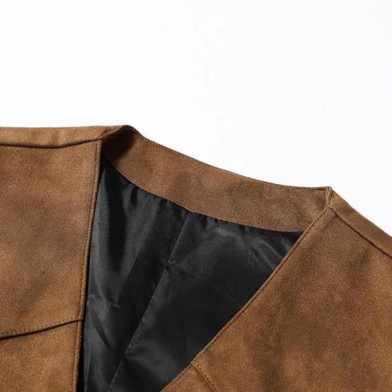 Men's Faux Suede Sleeveless Vest