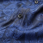 Men's Paisley Long Sleeve Embroidered Shirt