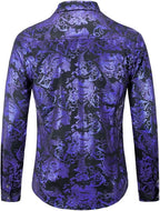 Men's Jacquard Long Sleeve Shirt - Paisley Pattern