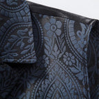 Men's Gothic Steampunk Suit Vest – Western Waistcoat with Paisley Print