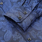 Men's Paisley Long Sleeve Embroidered Shirt