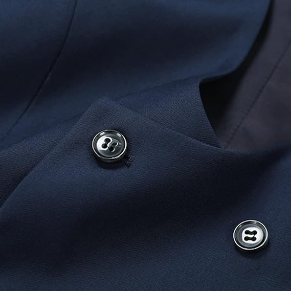Men's Double Breasted Suit Vest with Scoop Neck