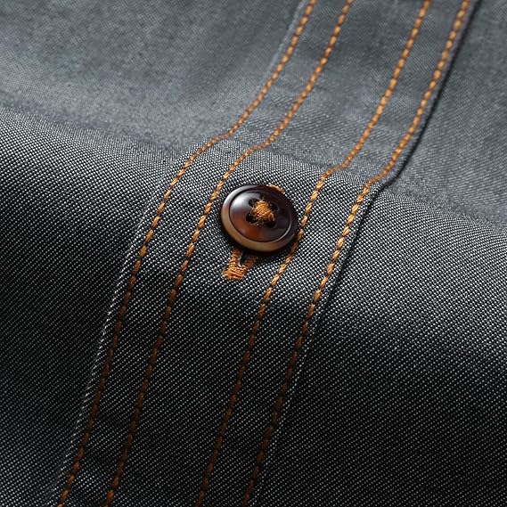 Men's Long Sleeve Cotton Denim Shirt