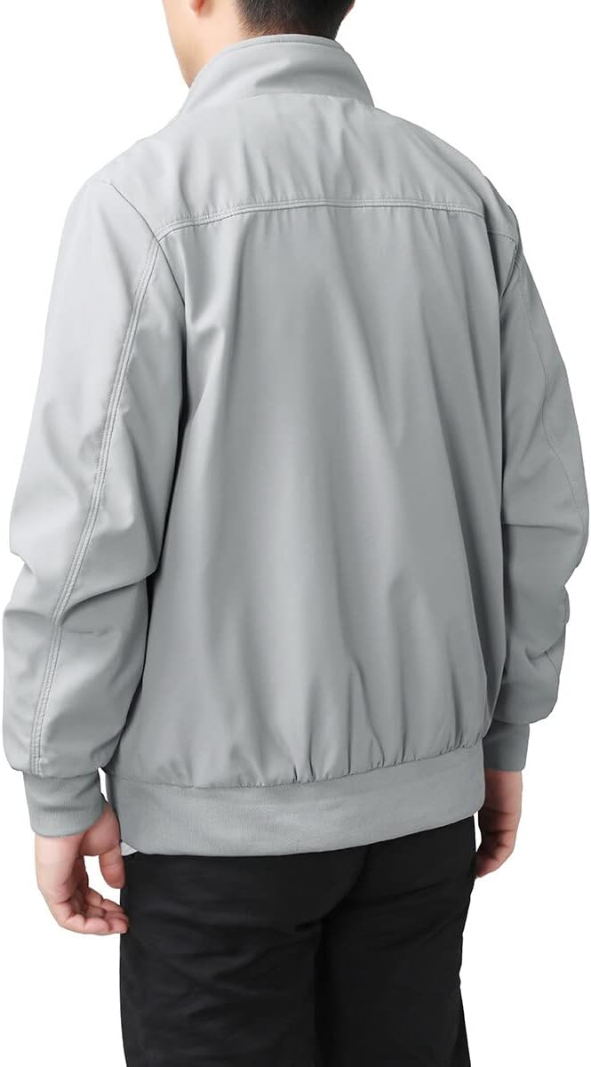 Men's Bomber Jacket with Stand-Up Collar
