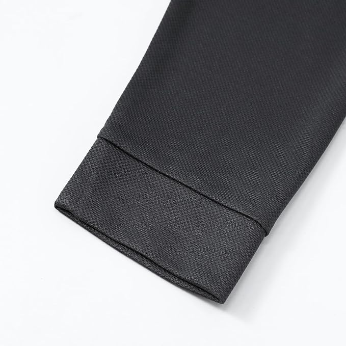 Men's Long Sleeve Polo Shirt with Contrast Collar
