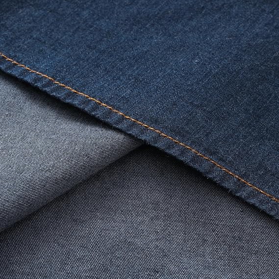 Men's Long Sleeve Denim Shirt – Slim Fit Cotton Casual Button-Down