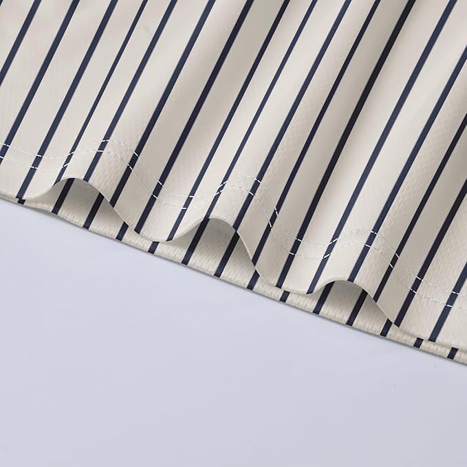 Men's Long Sleeve Striped Polo Shirt