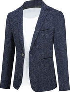 Allthemen Men's Jacket Sporty Cotton Blazer Slim Fit Modern Jacket Casual Suit Jacket for Men