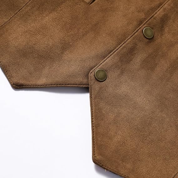 Men's Faux Suede Sleeveless Vest