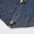 Men's Gothic Steampunk Suit Vest – Western Waistcoat with Paisley Print