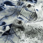 Men's Long Sleeve Paisley Print Linen Shirt