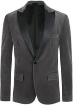 Men's Velvet Blazer Regular Fit Tuxedo Jacket