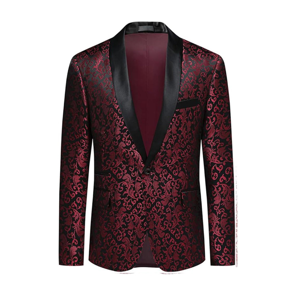 Men's Slim Fit Jacquard Blazer