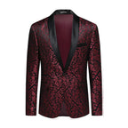 Men's Slim Fit Jacquard Blazer