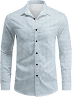 Men's Long Sleeve Casual Shirt – Plaid & Stripe Patterns