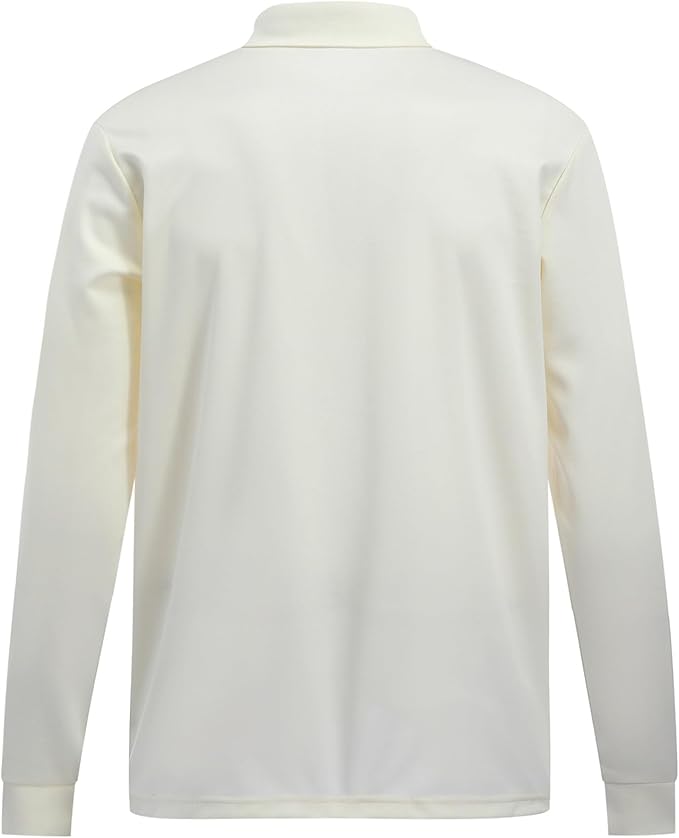Men's Long Sleeve Polo Shirt with Contrast Collar