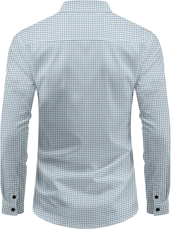 Men's Long Sleeve Casual Shirt – Plaid & Stripe Patterns