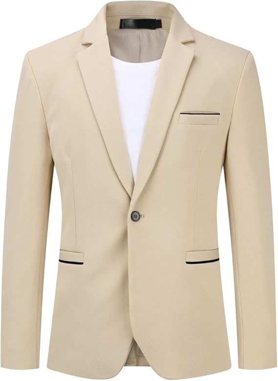 Men's Stretch Blazer Slim Fit Suit Jacket