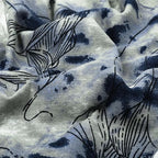Men's Long Sleeve Paisley Print Linen Shirt