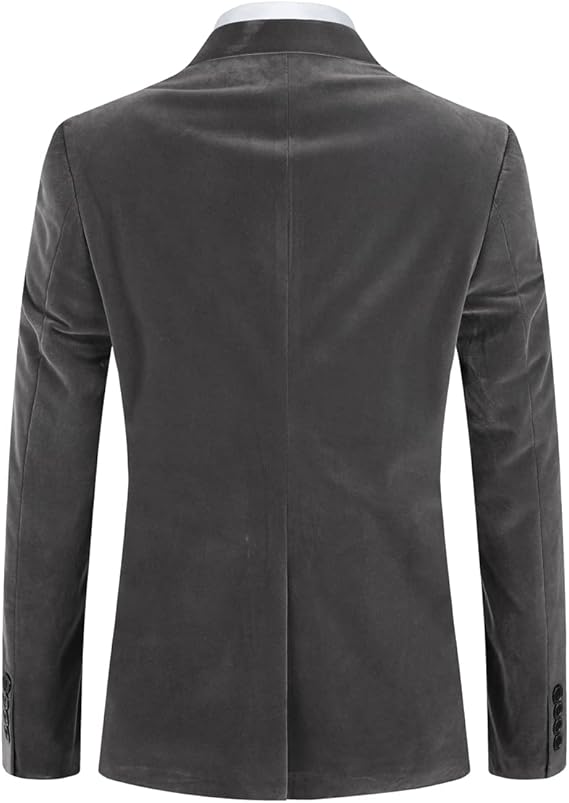 Men's Velvet Blazer Regular Fit Tuxedo Jacket
