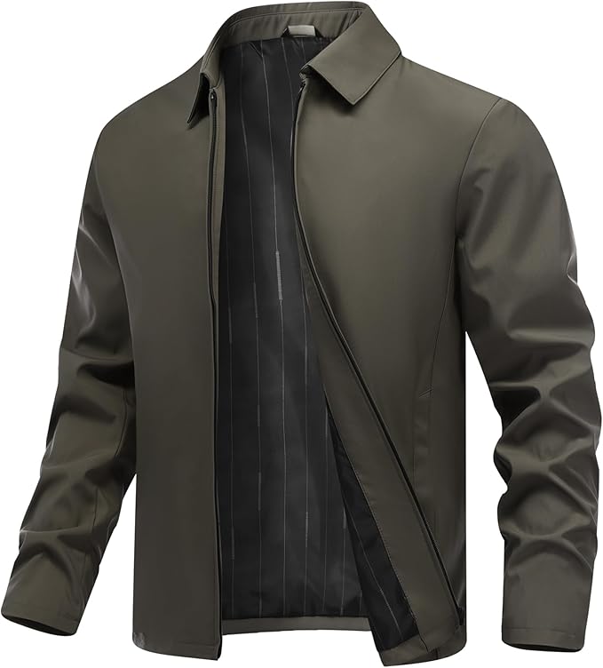 Men's Lightweight Zip-Up Bomber Jacket