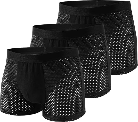Men's Boxer Briefs 3-Pack with Fly Opening