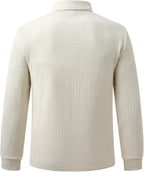 Men's Long Sleeve Quarter-Zip Polo Shirt