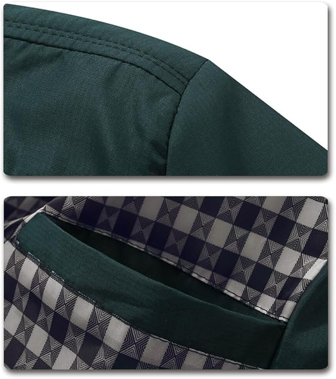 Men's Bomber Jacket with Stand-Up Collar