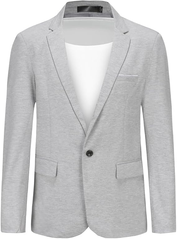 Men's Stretch Cotton Blazer – Slim Fit Sport Jacket