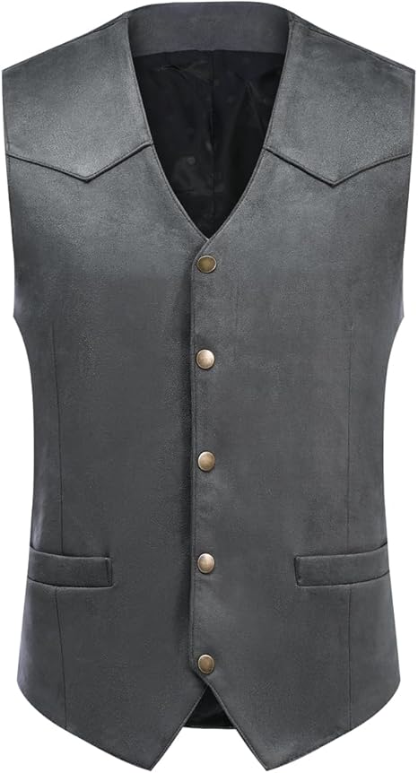 Men's Faux Suede Sleeveless Vest