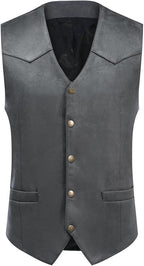 Men's Faux Suede Sleeveless Vest
