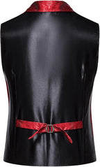 Men's Gothic Steampunk Suit Vest – Western Waistcoat with Paisley Print