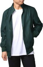Men's Bomber Jacket with Stand-Up Collar