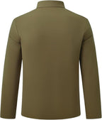 Men's Long Sleeve Quarter-Zip Polo Shirt