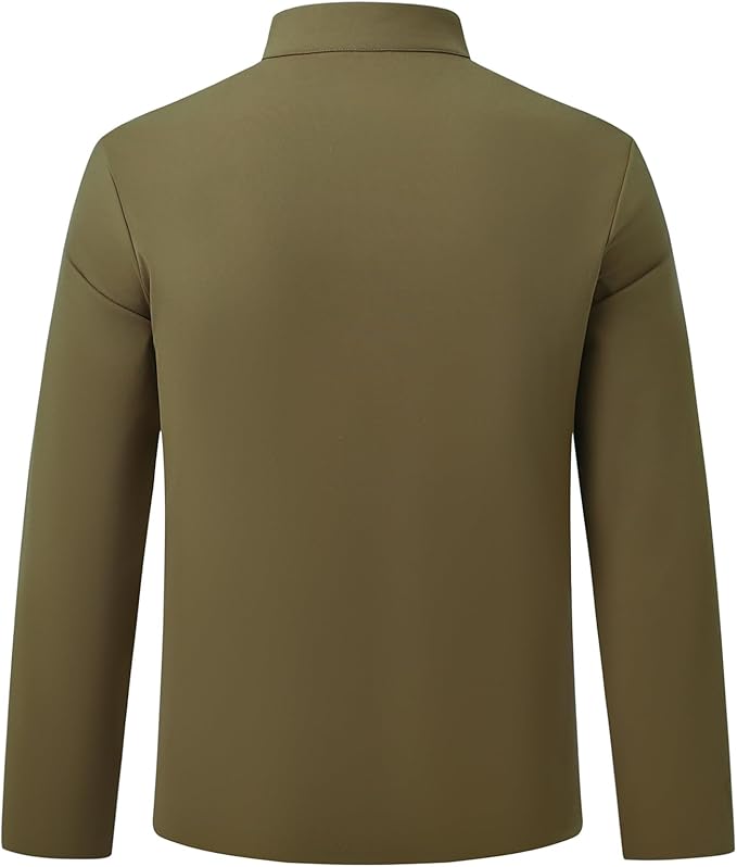 Men's Long Sleeve Quarter-Zip Polo Shirt