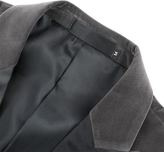 Men's Velvet Blazer Regular Fit Tuxedo Jacket
