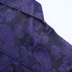 Men's Paisley Long Sleeve Embroidered Shirt