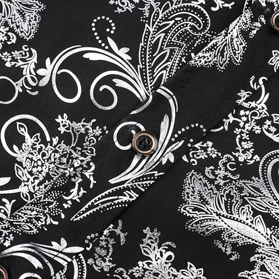 Men's Jacquard Long Sleeve Shirt - Paisley Pattern